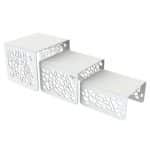 BUFFET RISERS SET OF 3 TOTAL 57X22X18.5CM WHITE - BY ORDER