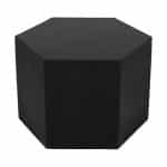 CLOCHAN HEXACON STAND WITH LID 40X15CM BLACK WOOD NOKTE SPAIN