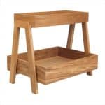 BY ORDER SKYLINE STAND WITH 2 TRAYS 52.5X27.5X46CM TRAY1 48X40X10CM TRAY 2 48X22X7CM NOKTE SPAIN