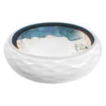 BY ORDER MELAMINE DECOR WHITE BLUE BOWL 17X19X5CM ZICCO APS