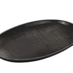 BY ORDER - MELAMINE PLATTER OVAL BLACK 55.8X35.6X3.5CM NOV
