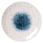 BY ORDER - MELAMINE DECOR WHITE BLUE PLATE COUPE 25CM ZICCO APS