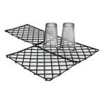 DISCONTINUED - GLASS MATS INTERLOCKING SHELF 10PCS/PACK 20.5X30.5CM BLACK BEAUMONT