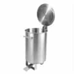 GARBAGE PEDAL BIN INOX WITH TWO WHEELS 45X70CM 100L  UNIQUE