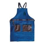 BY ORDER APRON BAR POPSTRAP BLUE JEAN WITH LEATHER 58X80CM NOVATEX