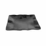 MELAMINE SQUARE PLATE KANG WAVY BLACK 36X36CM ILSA ITALY