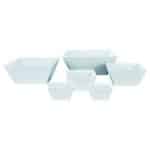 NEW MELAMINE CANON BOWL SQUARE 7X7X4.2CM WHITE ILSA ITALY
