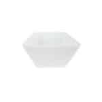 NEW MELAMINE CANON BOWL SQUARE WHITE 18X18X8.5CM ITALY