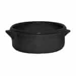 OVEN PORCELAIN ROUND 16X6CM BLACK MATT UNIQUE