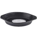 OVEN PORCELAIN OVAL 24X15X4CM BLACK MATT UNIQUE