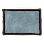 MELAMINE PLATTER WAVE RUSTIC SIEL BROWN 27X19X2CM NOV