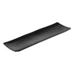 MELAMINE PLATTER RECTANGULAR BLACK 37X11CM NOV