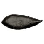MELAMINE PLATTER LEAF BLACK 28X11X2.5CM NOVATEX