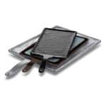 MELAMINE PLATTER RECTANGULAR WITH HANDLE RUSTIC SIEL BROWN 36.5X25X18X1.2CM NOV