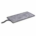 MELAMINE PLATTER RECTANGULAR WITH HANDLE LIGHT GREY 36.5X25X18X1.2CM NOV