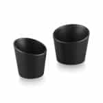 MELAMINE BOWL ASSYMETRIC BLACK 10.9X10.5X8.3CM 40CL UNIQUE