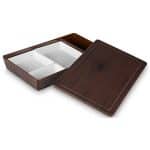 MELAMINE BENTO BOX SET WITH LID AND 3 INSERTS 42X27.5X7CM WOOD BROWN DARK  UNIQUE
