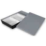 MELAMINE BENTO BOX SET WITH LID AND 3 INSERTS 42X27.5X7CM BLACK GREY UNIQUE