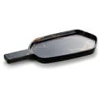 MELAMINE PLATTER WITH HANDLE 31.5X15X2.3CM BLACK GOLD ZT019-HJ