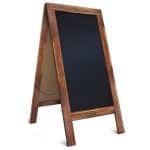 SIGN STAND BLACK BOARD WITH FRAME DOUBLE FACE WOOD ESPRESSO 50X100CM NOVATEX - BY ORDER