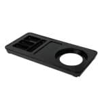 MELAMINE WELCOME TRAY WITH KETTLE BASE BLACK 45X22X3.5CM NOV