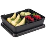 DISCONTINUED - MELAMINE BENTO BOX 30X25X8CM BLACK PADERNO ITALY