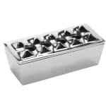 ASHTRAY WINDPROOF ALUMINIUM COLOR SILVER RECTANGULAR 18X8X7CM ESPIEL - BY ORDER