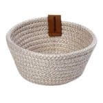 DISCONTINUE BY ORDER BREAD BASKET ROUND ROB WHITE 13X6CM ESPIEL