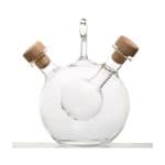OIL AND VINEGAR 2in1 GLASS BOTTLE ROUND 30 and 5CL ITALY