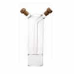 OIL OR VINEGAR 2 IN 1 GLASS BOTTLE CYLINDER 20 / 10CL ITALY