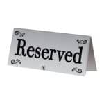 TABLE NUMBER INOX 6X6CM RESERVED NOVATEX