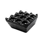 ASHTRAY WINDPROOF MELAMINE SQUARE BLACK 10X10CM NOV