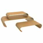 BUFFET RISERS SET OF 3 TOTAL 75X59X25CM GOLD - BY ORDER