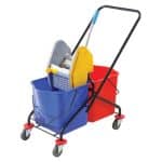 CLEANING MOP BUCKET DOUBLE WITH TROLLEY 25L WITH WRINGER UNIQUE
