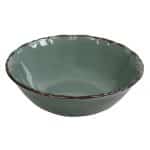 PORCELAIN LIANA BOWL GREEN BROWN RIM 16CM ESPIEL - BY ORDER