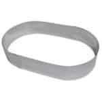 PASTRY RING OVAL OBLONG 28X16X4.5CM INOX 18-10 FRANCE - BY ORDER