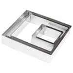 PASTRY RING FRAME SQUARE 18X18X4.5CM INOX PADERNO ITALY - BY ORDER