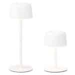 TABLE LAMP 1+1 WHITE LED DIMMER RECHARGEABLE ZAFFERANO ITALY