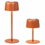 TABLE LAMP 1+1 TERRACOTTA LED DIMMER RECHARGEABLE ZAFFERANO ITALY