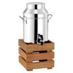MILK DISPENSER INOX  ACACIA  WOOD 5L GARIBALDI