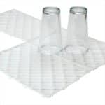 BAR MAT FOR GLASS INTERLOCKING SHELF 10PCS/PACK 20.5X30.5CM WHITE BEAUMONT - DISCONTINUED