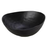 MELAMINE BOWL WAVY BOWL 25.5X9CM BLACK MAT ESPIEL