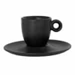 TORINO PORCELAIN ESPRESSO SAUCER 12CM BLACK MATT GTSA