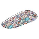MELAMINE PLATTER ASYMETRIC DECOR 28X15X2.2CM NOV