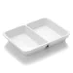 DISH 2 COMPARTMENT 23.5X17.5CM WAS