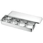 JAPANESE 8 MINI SET WITH LID BOXES 10.5X6.8X5.8CM INOX LT FRANCE - BY ORDER