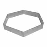 PASTRY RING HEXAGON D-24CM INOX 18-10 FRANCE - BY ORDER