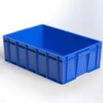 STORAGE SPAIN48 PLASTIC PP BOX CLOSED GRATE 63X43X20CM 48L BLUE UNIQUE