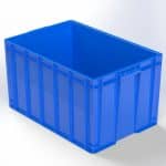 STORAGE SPAIN84 PLASTIC PP BOX CLOSED GRATE 63X43X35CM 84L BLUE UNIQUE