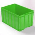 STORAGE SPAIN84 PLASTIC PP BOX CLOSED GRATE 63X43X35CM 84L GREEN UNIQUE